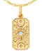 Tarot Pendant 'Goddess of Protection' with Opal Gemstone in Gold Vermeil